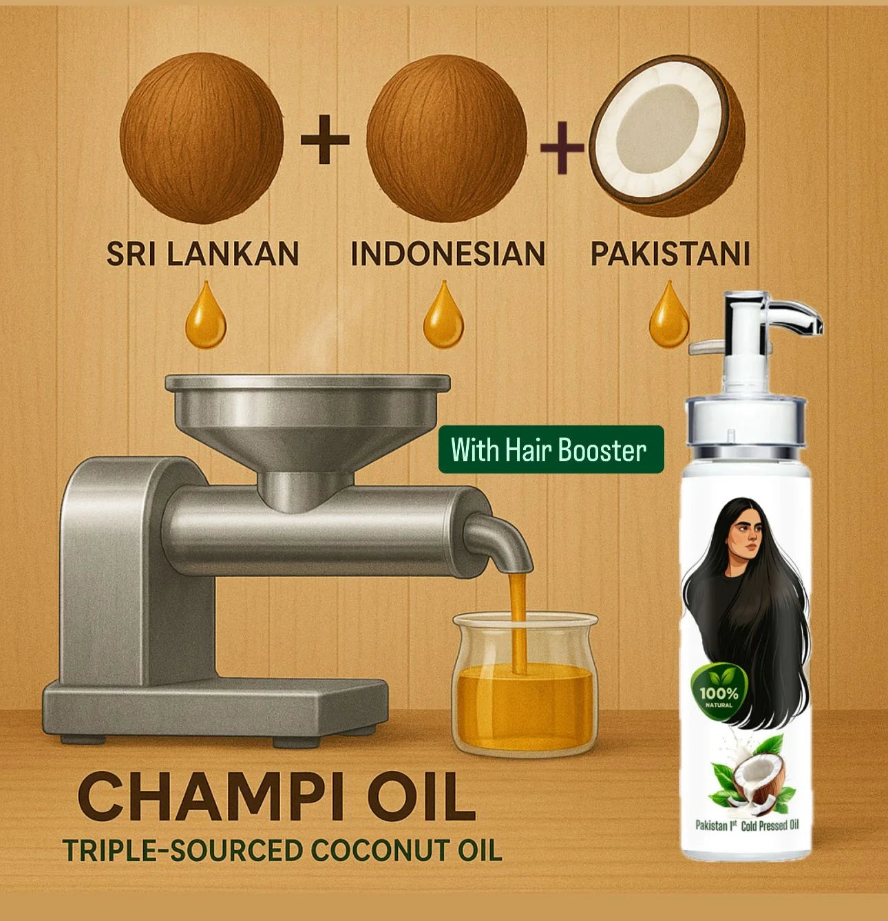 Champi Oil Triple Sourced Coconut Oil